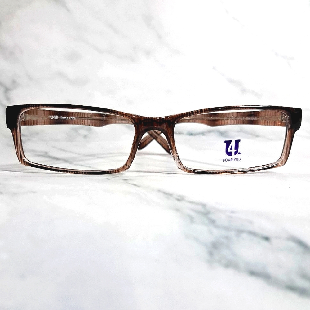 NEW Prescription-ready eyeglass frame, gray/marble glasses unisex 54-18-140